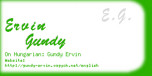 ervin gundy business card